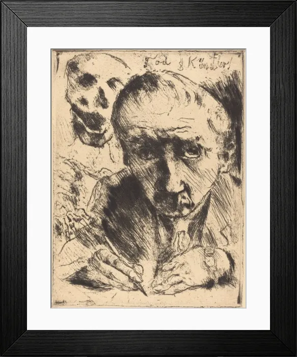 Framed Print : Tod und Künstler (Death and the Artist), 1921 (published 1922) Framed Print : Tod und Künstler (Death and the Artist), 1921 (published 1922)