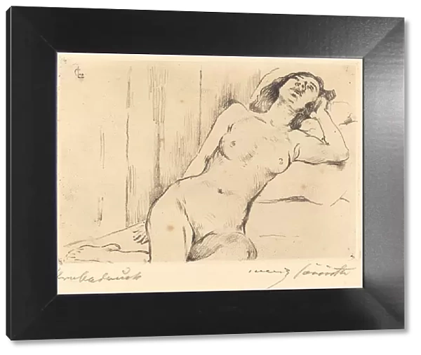 Ruhende Dreiviertel Akt (Reclining Female Nude), 1911. Creator: Lovis Corinth