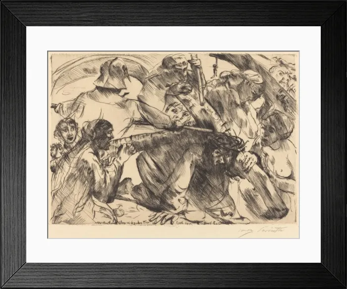 Framed Print : Kreuztragung (Christ Bearing the Cross), 1916. Creator: Lovis Corinth Framed Print : Kreuztragung (Christ Bearing the Cross), 1916. Creator: Lovis Corinth