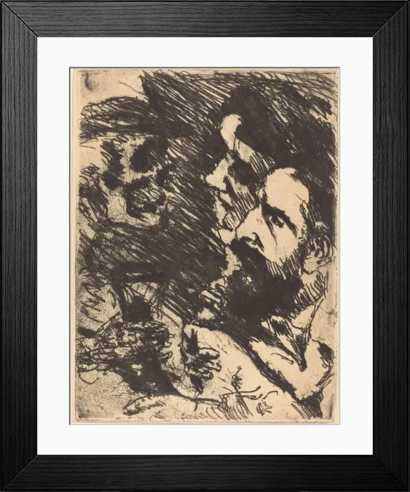 Framed Print : Tod bei Strucks (Death Visits the Strucks), 1921 (published 1922). Creator: Lovis Corinth Framed Print : Tod bei Strucks (Death Visits the Strucks), 1921 (published 1922). Creator: Lovis Corinth