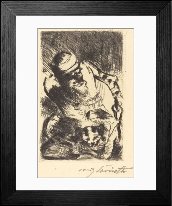 Framed Print : Die Katze des Propheten (The Cat of the Prophet), 1919. Creator: Lovis Corinth Framed Print : Die Katze des Propheten (The Cat of the Prophet), 1919. Creator: Lovis Corinth
