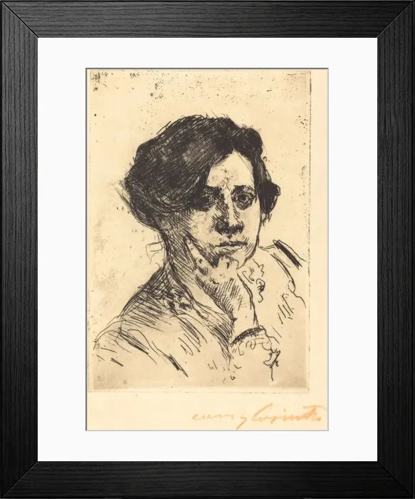 Framed Print : Frauenkopf (Head of Woman), 1911. Creator: Lovis Corinth Framed Print : Frauenkopf (Head of Woman), 1911. Creator: Lovis Corinth