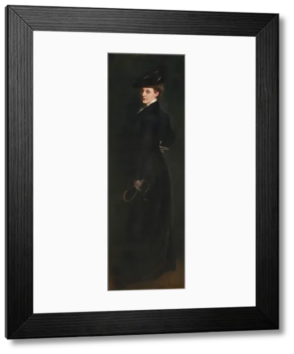Framed Print : Anita Ready for a Ride, ca. 1896. Creator: Alice Pike Barney Framed Print : Anita Ready for a Ride, ca. 1896. Creator: Alice Pike Barney