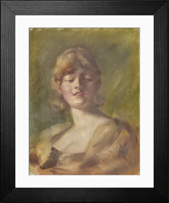 Framed Print : Study of Head, ca. 1926. Creator: Alice Pike Barney