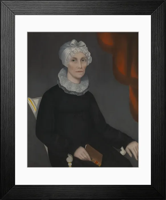 Framed Print : Portrait of Mrs. Robinson, ca. 1819. Creator: Ammi Phillips Framed Print : Portrait of Mrs. Robinson, ca. 1819. Creator: Ammi Phillips
