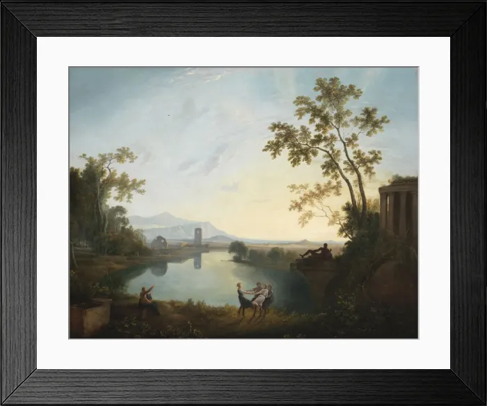 Framed Print : Apollo and the Seasons (Classical Landscape), ca. 1770-1779. Creator: Richard Wilson Framed Print : Apollo and the Seasons (Classical Landscape), ca. 1770-1779. Creator: Richard Wilson