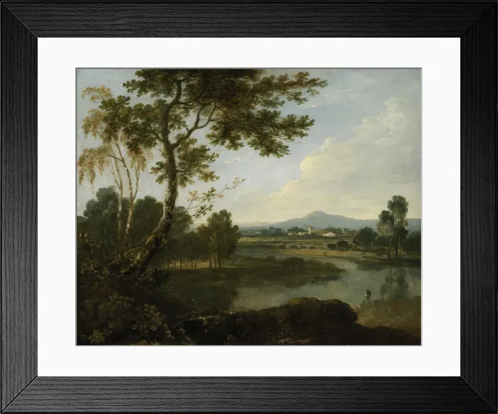 Framed Print : Landscape in Italy, 18th century. Creator: Richard Wilson Framed Print : Landscape in Italy, 18th century. Creator: Richard Wilson