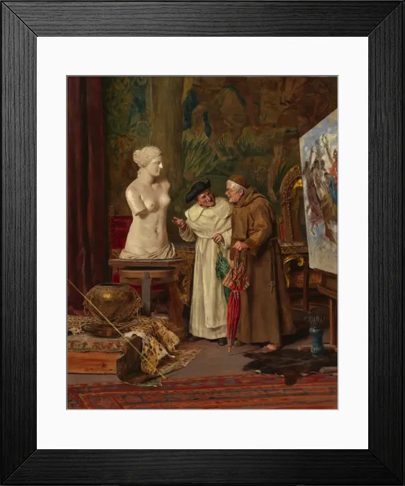 Framed Print : In the Studio, before 1887. Creator: Arnoldo Tamburini Framed Print : In the Studio, before 1887. Creator: Arnoldo Tamburini