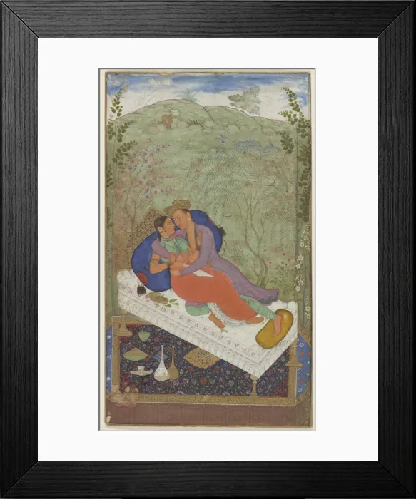 Framed Print : Sultan Murad and a Consort, ca. 1597. Creator: Manohar Framed Print : Sultan Murad and a Consort, ca. 1597. Creator: Manohar
