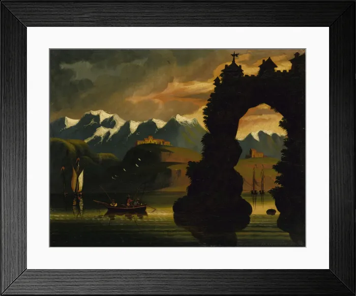 Framed Print : Landscape, mid 19th century. Creator: Thomas Chambers Framed Print : Landscape, mid 19th century. Creator: Thomas Chambers