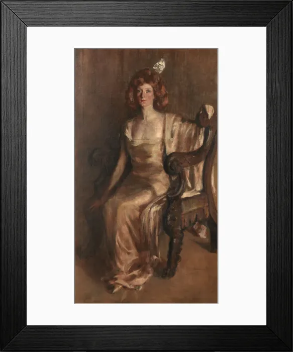 Framed Print : Evalina Palmer Sicilianos, ca. 1911. Creator: Alice Pike Barney