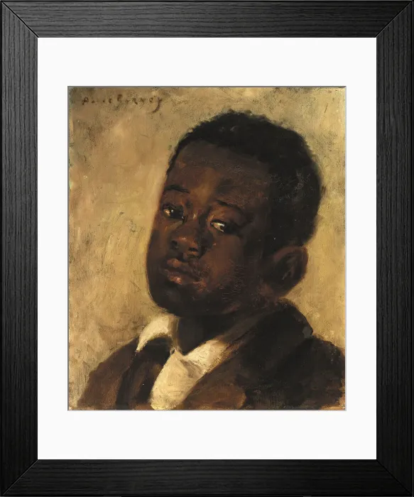 Framed Print : Head of a Negro Boy, late 19th-early 20th century. Creator: Alice Pike Barney Framed Print : Head of a Negro Boy, late 19th-early 20th century. Creator: Alice Pike Barney