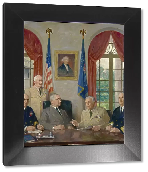 Truman and his Military Advisors, 1949. Creator: Augustus Vincent Tack