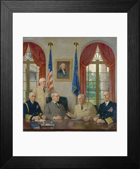 Framed Print : Truman and his Military Advisors, 1949. Creator: Augustus Vincent Tack Framed Print : Truman and his Military Advisors, 1949. Creator: Augustus Vincent Tack