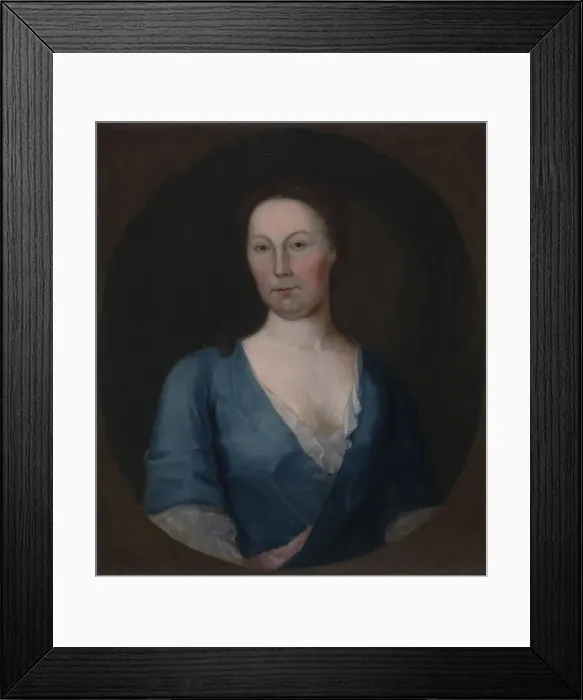 Framed Print : Mrs. Gustavus Brown, 1742. Creator: Gustavus Hesselius Framed Print : Mrs. Gustavus Brown, 1742. Creator: Gustavus Hesselius
