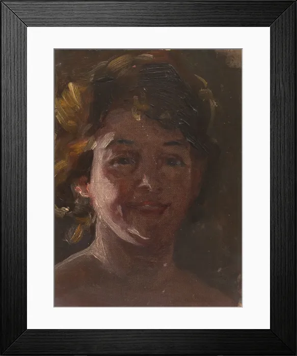 Framed Print : Head of the Artist, late 19th-early 20th century. Creator: Alice Pike Barney Framed Print : Head of the Artist, late 19th-early 20th century. Creator: Alice Pike Barney