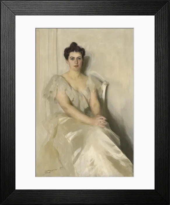 Framed Print : Frances Folsom Cleveland, 1899. Creator: Anders Leonard Zorn Framed Print : Frances Folsom Cleveland, 1899. Creator: Anders Leonard Zorn