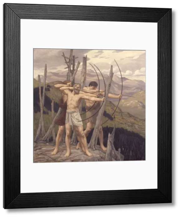 Framed Print : The Archers, 1917. Creator: Bryson Burroughs Framed Print : The Archers, 1917. Creator: Bryson Burroughs