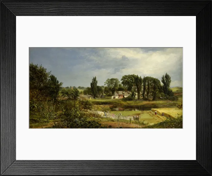 Framed Print : Long Island Homestead, Study from Nature, 1859. Creator: Andrew W. Warren Framed Print : Long Island Homestead, Study from Nature, 1859. Creator: Andrew W. Warren