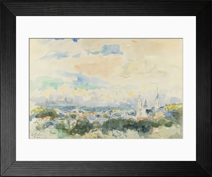 Framed Print : Sketch of a Village, late 19th-early 20th century. Creator: Albert Lebourg Framed Print : Sketch of a Village, late 19th-early 20th century. Creator: Albert Lebourg