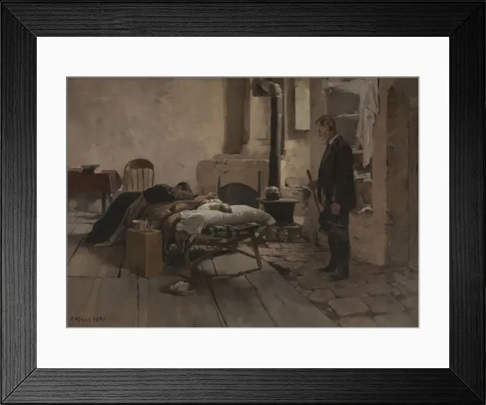 Framed Print : Too Late, 1896. Creator: Charles Arthur Fries Framed Print : Too Late, 1896. Creator: Charles Arthur Fries