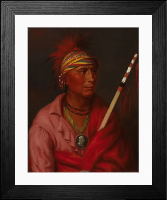 Framed Print : No Heart (Nan-che-ning-ga), 1837. Creator: Charles Bird King Framed Print : No Heart (Nan-che-ning-ga), 1837. Creator: Charles Bird King