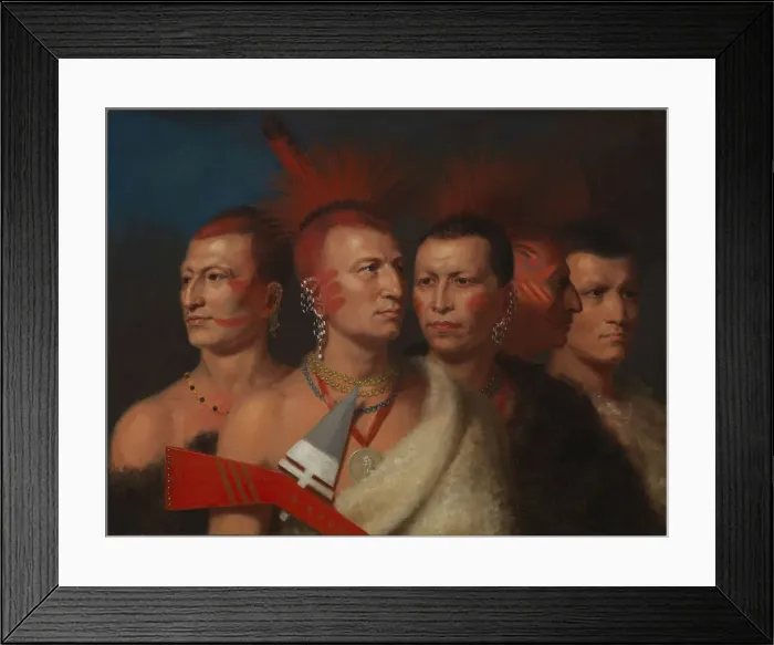 Framed Print : Young Omahaw, War Eagle, Little Missouri, and Pawnees, 1821. Creator: Charles Bird King Framed Print : Young Omahaw, War Eagle, Little Missouri, and Pawnees, 1821. Creator: Charles Bird King