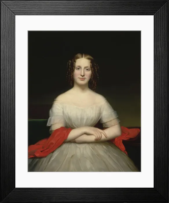 Framed Print : Portrait of Fidelia Marshall, ca. 1840. Creator: Charles Cromwell Ingham Framed Print : Portrait of Fidelia Marshall, ca. 1840. Creator: Charles Cromwell Ingham