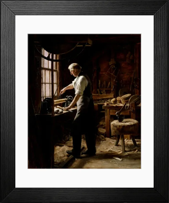 Framed Print : The Blockmaker, late 19th-early 20th century. Creator: Edgar Melville Ward Framed Print : The Blockmaker, late 19th-early 20th century. Creator: Edgar Melville Ward