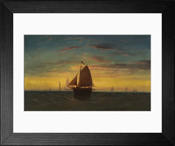 Framed Print : Boston Harbor, ca. 1860-1869. Creator: Charles Manger Framed Print : Boston Harbor, ca. 1860-1869. Creator: Charles Manger