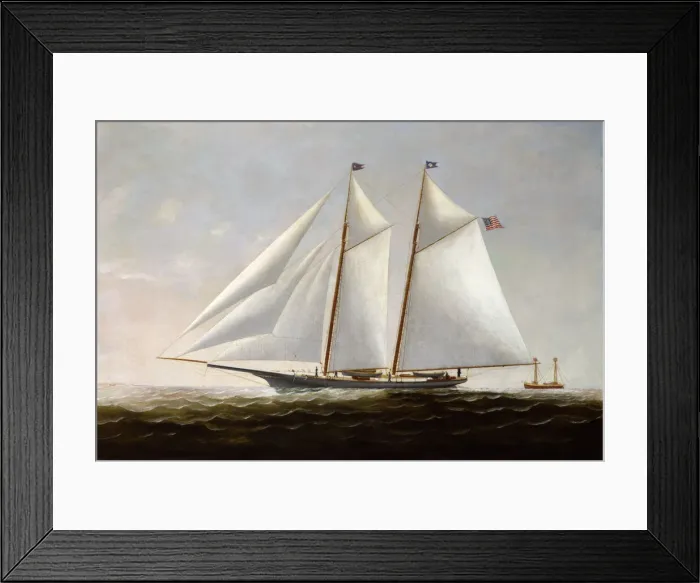 Framed Print : The Yacht America, 1877. Creator: Charles S. Raleigh Framed Print : The Yacht America, 1877. Creator: Charles S. Raleigh