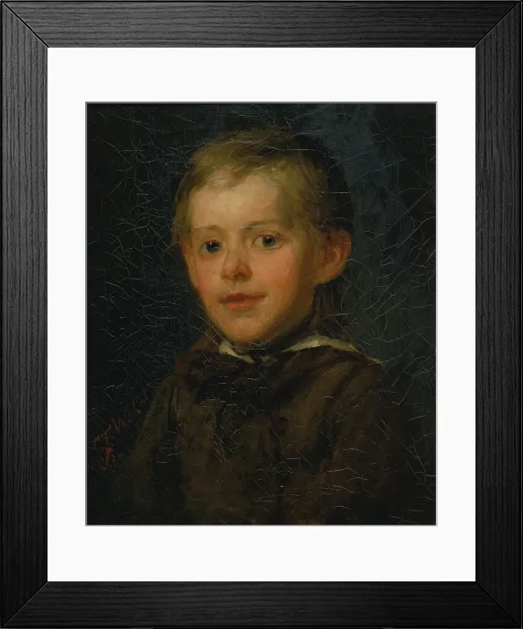Framed Print : Portrait of a Boy, 1868. Creator: Charles T. Webber Framed Print : Portrait of a Boy, 1868. Creator: Charles T. Webber