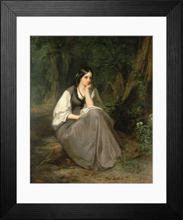 Framed Print : Evangeline, 1861. Creator: Christian Schussele Framed Print : Evangeline, 1861. Creator: Christian Schussele