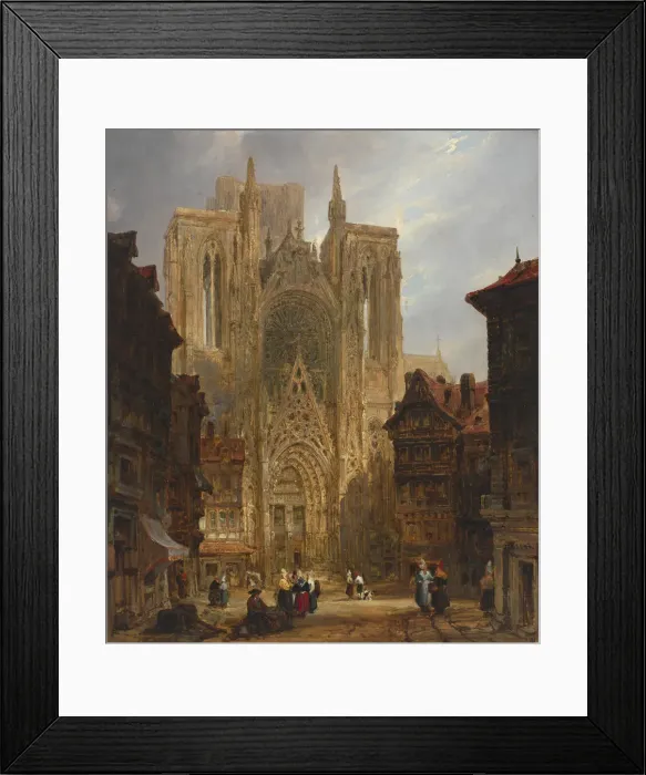 Framed Print : Rouen Cathedral, ca. 1796-1826. Creator: David Roberts Framed Print : Rouen Cathedral, ca. 1796-1826. Creator: David Roberts