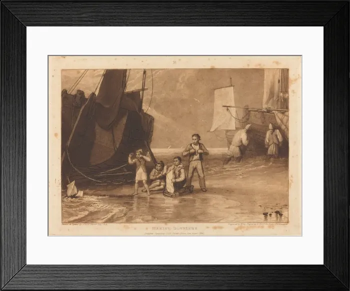 Framed Print : Marine Dabblers, published 1811. Creators: JMW Turner, William Say Framed Print : Marine Dabblers, published 1811. Creators: JMW Turner, William Say
