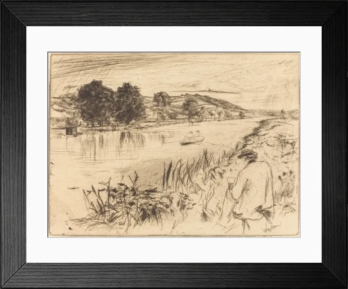 Framed Print : Sketching, No. I, 1861. Creator: James Abbott McNeill Whistler Framed Print : Sketching, No. I, 1861. Creator: James Abbott McNeill Whistler
