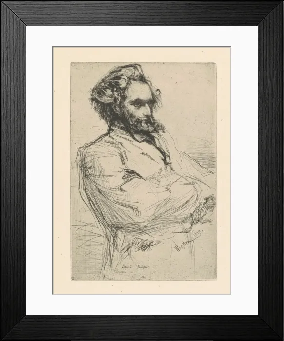 Framed Print : Drouet, 1859 / 1879. Creator: James Abbott McNeill Whistler Framed Print : Drouet, 1859 / 1879. Creator: James Abbott McNeill Whistler
