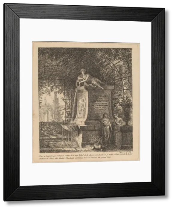 Framed Print : Fountain in a Summerhouse, 1764. Creator: Salomon Gessner Framed Print : Fountain in a Summerhouse, 1764. Creator: Salomon Gessner