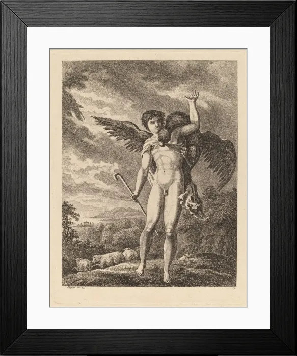 Framed Print : The Rape of Ganymede, 1769 / 71. Creator: Salomon Gessner Framed Print : The Rape of Ganymede, 1769 / 71. Creator: Salomon Gessner