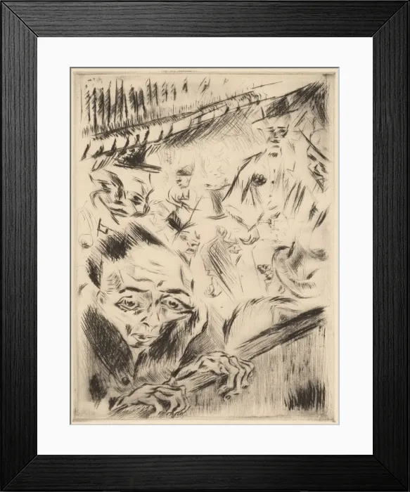 Framed Print : Robert in the Theater, 1918. Creator: Walter Gramatté Framed Print : Robert in the Theater, 1918. Creator: Walter Gramatté