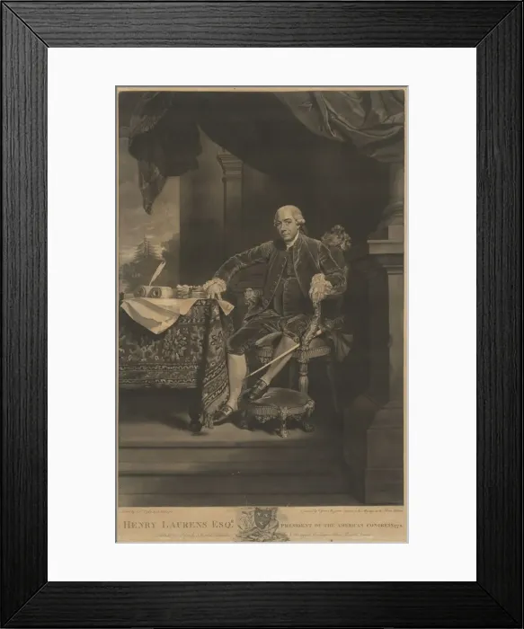 Framed Print : Henry Laurens, 1782. Creator: Valentine Green Framed Print : Henry Laurens, 1782. Creator: Valentine Green