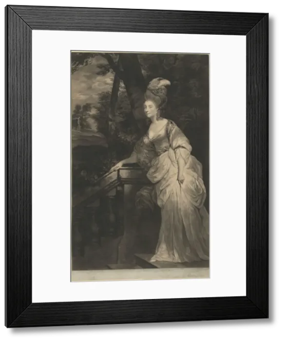 Framed Print : Georgiana (Spencer), Duchess of Devonshire, 1780. Creator: Valentine Green Framed Print : Georgiana (Spencer), Duchess of Devonshire, 1780. Creator: Valentine Green
