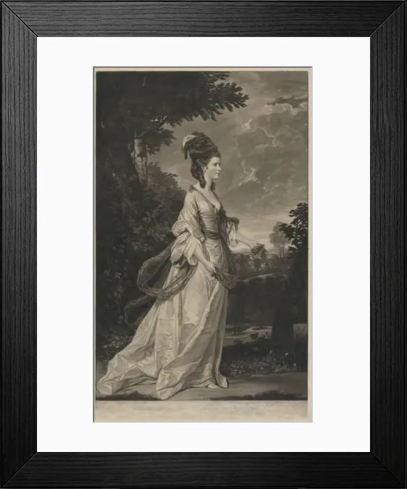 Framed Print : Jane (Fleming), Countess of Harrington, 1780. Creator: Valentine Green Framed Print : Jane (Fleming), Countess of Harrington, 1780. Creator: Valentine Green