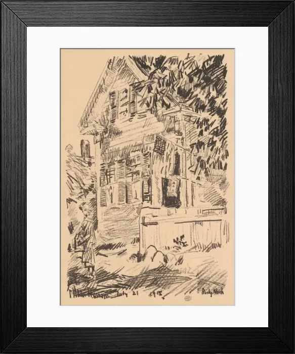 Framed Print : The Service Flag, 1918. Creator: Frederick Childe Hassam Framed Print : The Service Flag, 1918. Creator: Frederick Childe Hassam