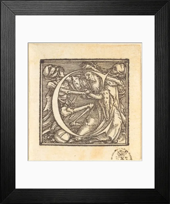 Framed Print : Letter C. Creator: Hans Holbein the Younger Framed Print : Letter C. Creator: Hans Holbein the Younger