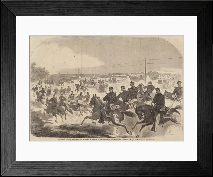 Framed Print : The Union Cavalry and Artillery Starting in Pursuit of the Rebels up the Yorktown Framed Print : The Union Cavalry and Artillery Starting in Pursuit of the Rebels up the Yorktown