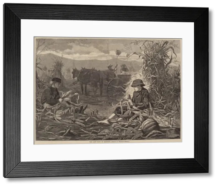 Framed Print : The Last Days of Harvest, published 1873. Creator: Winslow Homer Framed Print : The Last Days of Harvest, published 1873. Creator: Winslow Homer