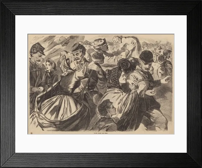 Framed Print : Home from the War, published 1863. Creator: Winslow Homer Framed Print : Home from the War, published 1863. Creator: Winslow Homer