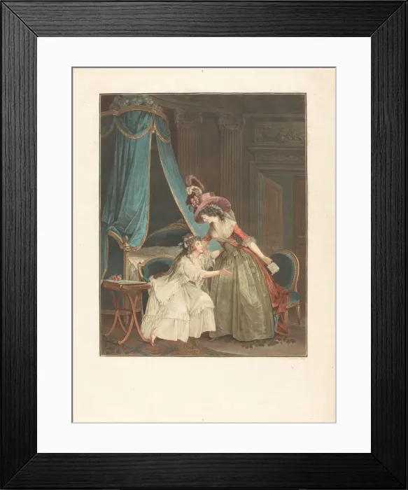 Framed Print : L Indiscretion, 1788. Creator: Jean Francois Janinet Framed Print : L Indiscretion, 1788. Creator: Jean Francois Janinet