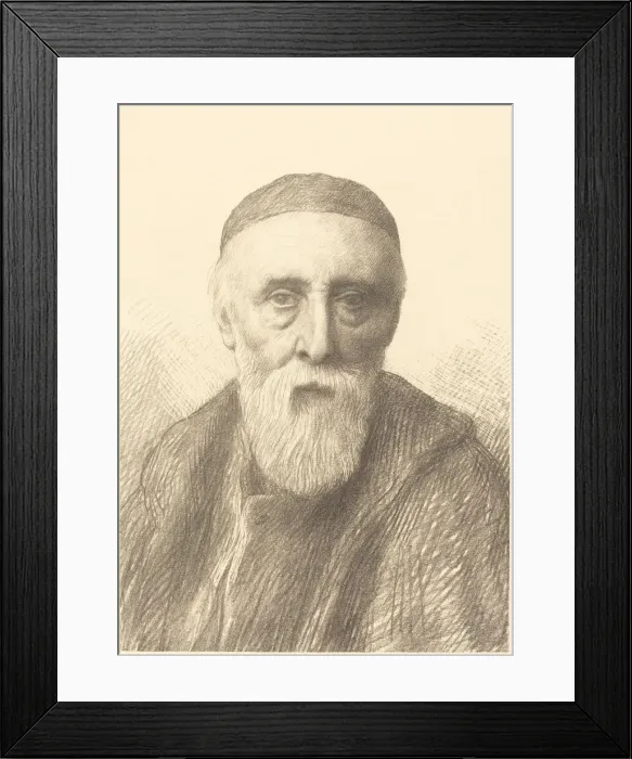 Framed Print : G. F. Watts, R. A. 2nd plate. Creator: Alphonse Legros Framed Print : G. F. Watts, R. A. 2nd plate. Creator: Alphonse Legros